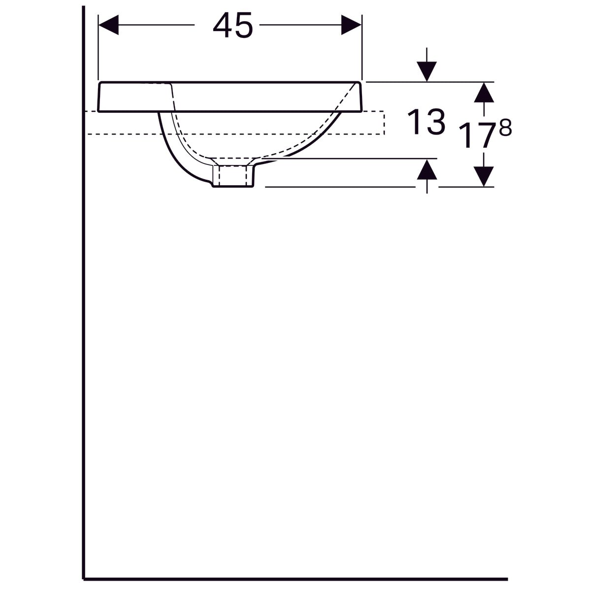 Pesuallas Geberit Variform Keratect 500x450x178 mm - KarelianStore