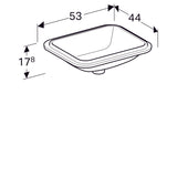 Pesuallas Geberit Variform Keratect 530x178x440 mm Tason Alle Ilman ylivuotoa - KarelianStore