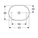 Pesuallas Geberit Variform Keratect 550x400x158 mm Ilman ylivuotoa ja Hanareikää - KarelianStore
