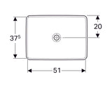 Pesuallas Geberit Variform Keratect 550x400x178 mm Ilman ylivuotoa ja hanareikää - KarelianStore