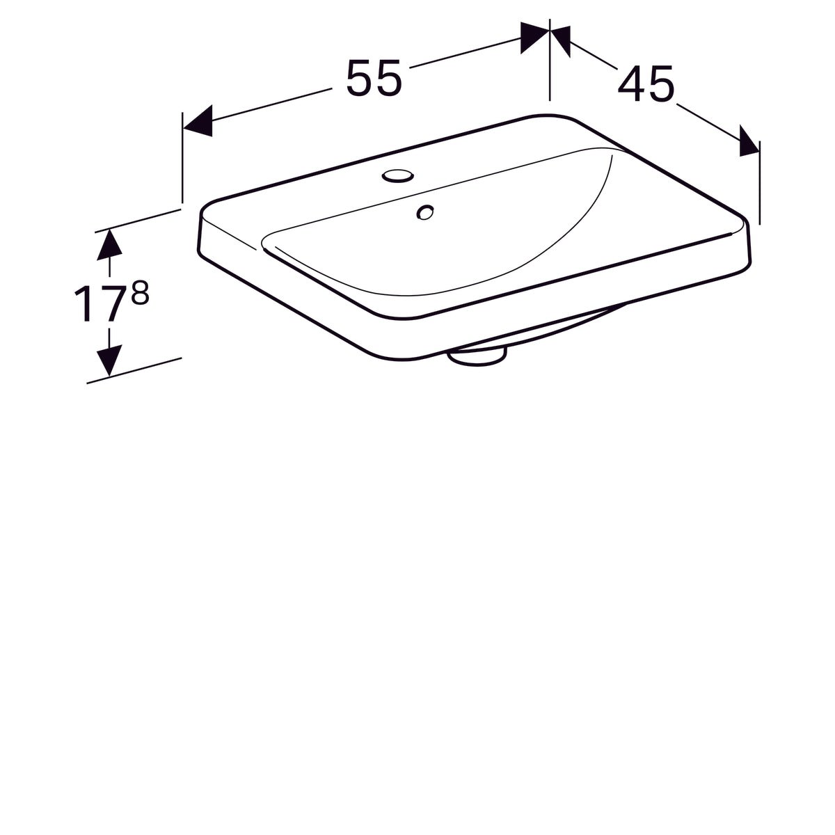 Pesuallas Geberit Variform Keratect 550x450x178 mm - KarelianStore