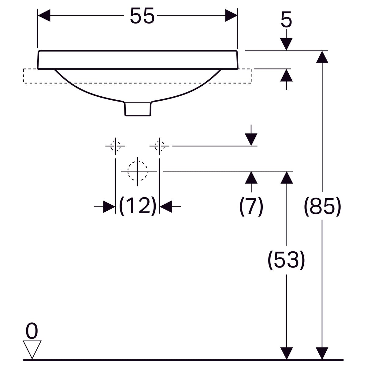 Pesuallas Geberit Variform Keratect 550x450x178 mm - KarelianStore