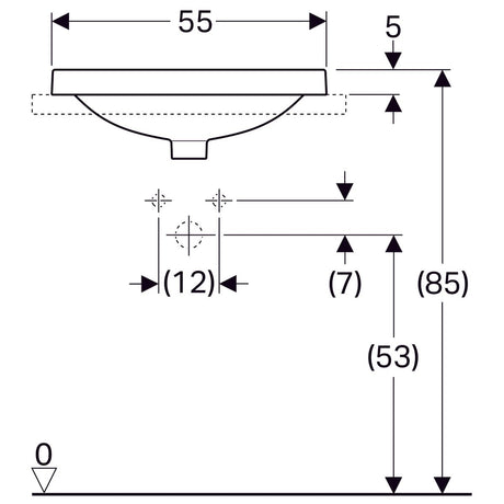 Pesuallas Geberit Variform Keratect 550x450x178 mm - KarelianStore