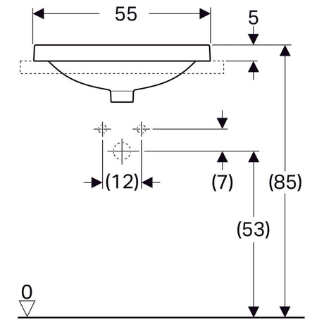 Pesuallas Geberit Variform Keratect 550x450x178 mm - KarelianStore