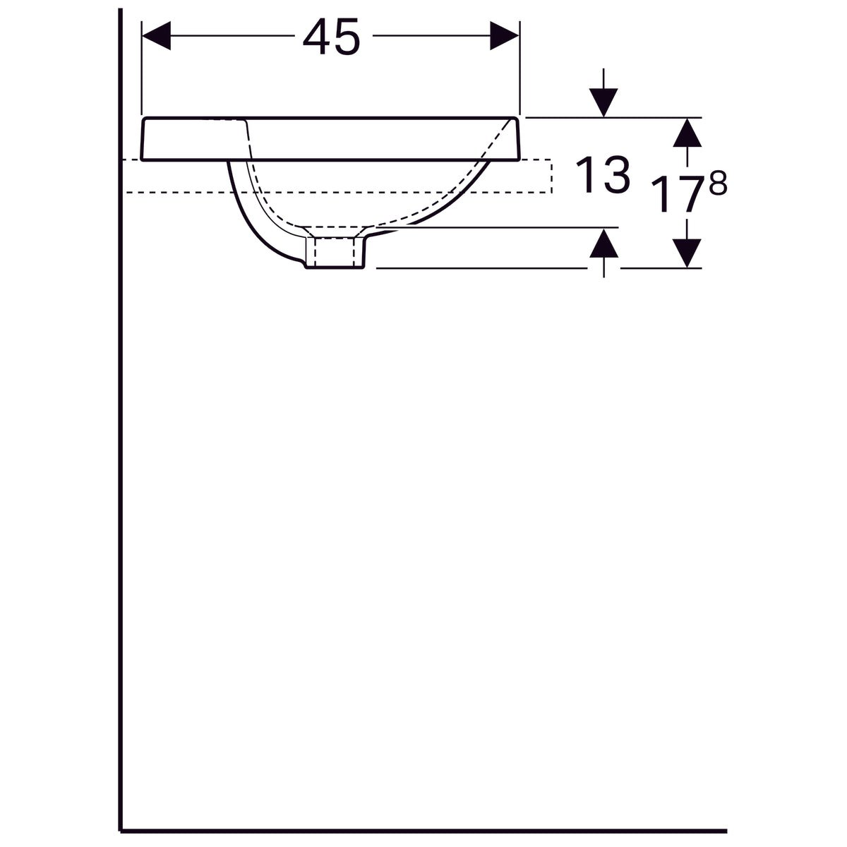 Pesuallas Geberit Variform Keratect 550x450x178 mm - KarelianStore