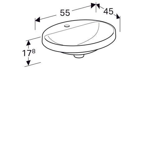 Pesuallas Geberit Variform Keratect 550x450x178 mm Ilman ylivuotoa - KarelianStore