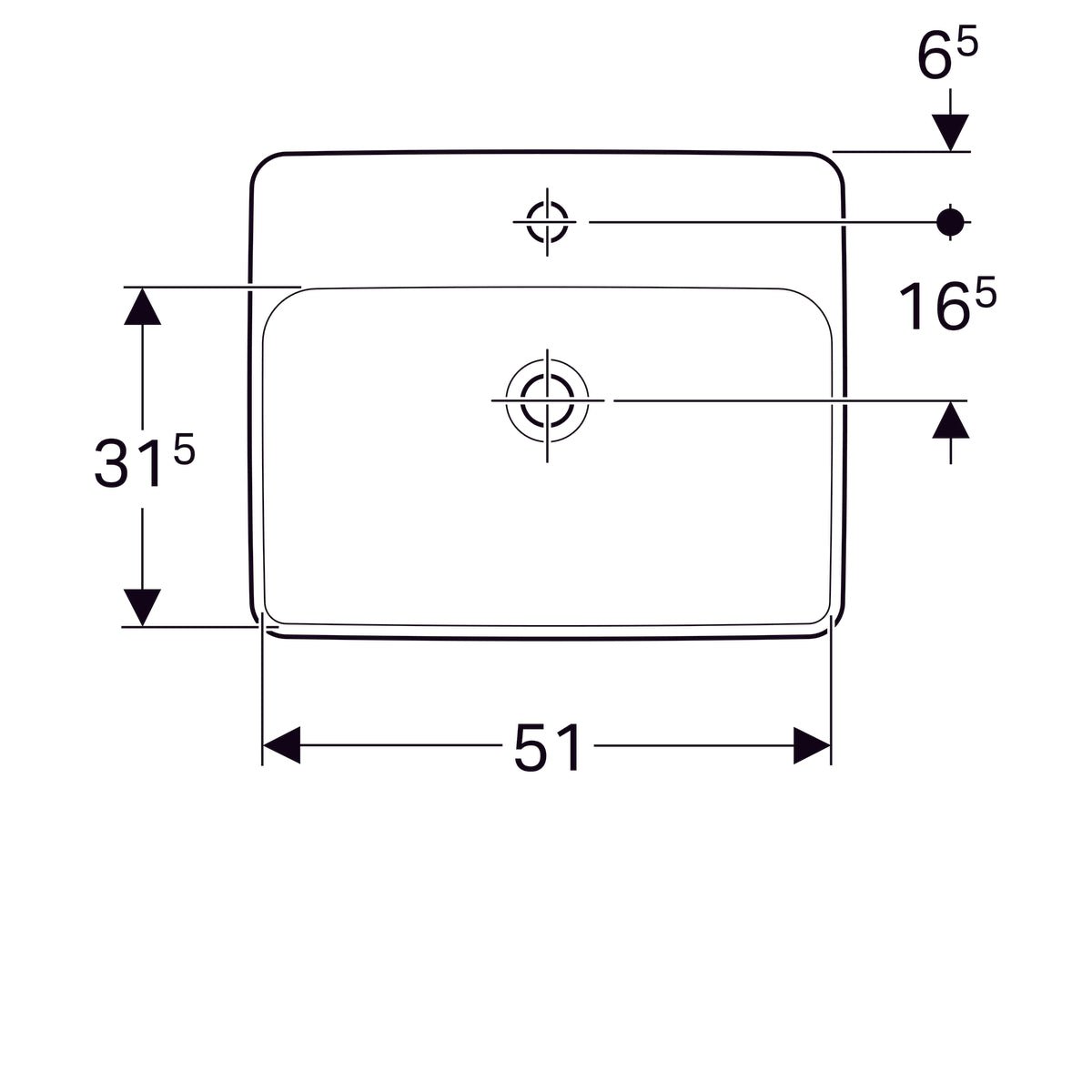 Pesuallas Geberit Variform Keratect 550x450x178 mm Ilman ylivuotoa - KarelianStore