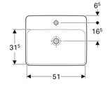 Pesuallas Geberit Variform Keratect 550x450x178 mm Ilman ylivuotoa - KarelianStore
