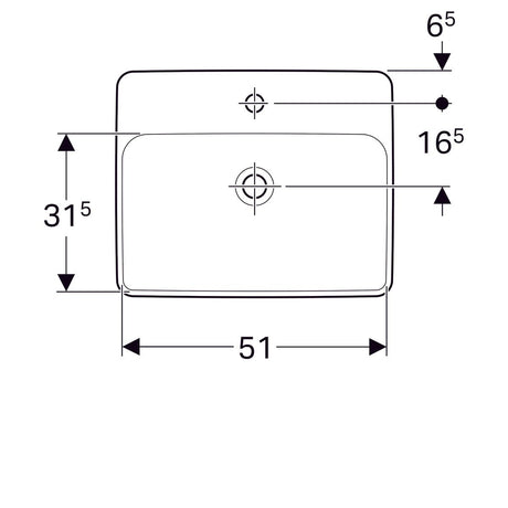 Pesuallas Geberit Variform Keratect 550x450x178 mm Ilman ylivuotoa - KarelianStore