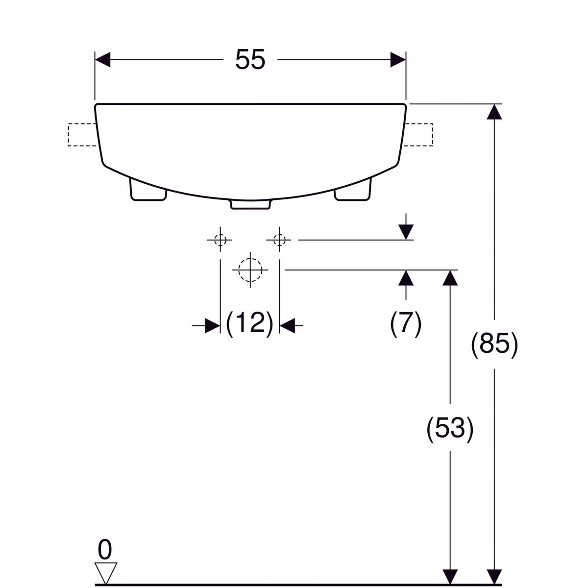 Pesuallas Geberit Variform Keratect 550x450x185 mm - KarelianStore