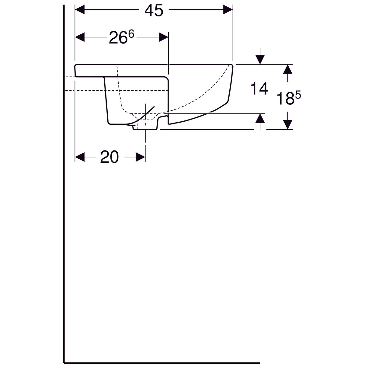 Pesuallas Geberit Variform Keratect 550x450x185 mm - KarelianStore