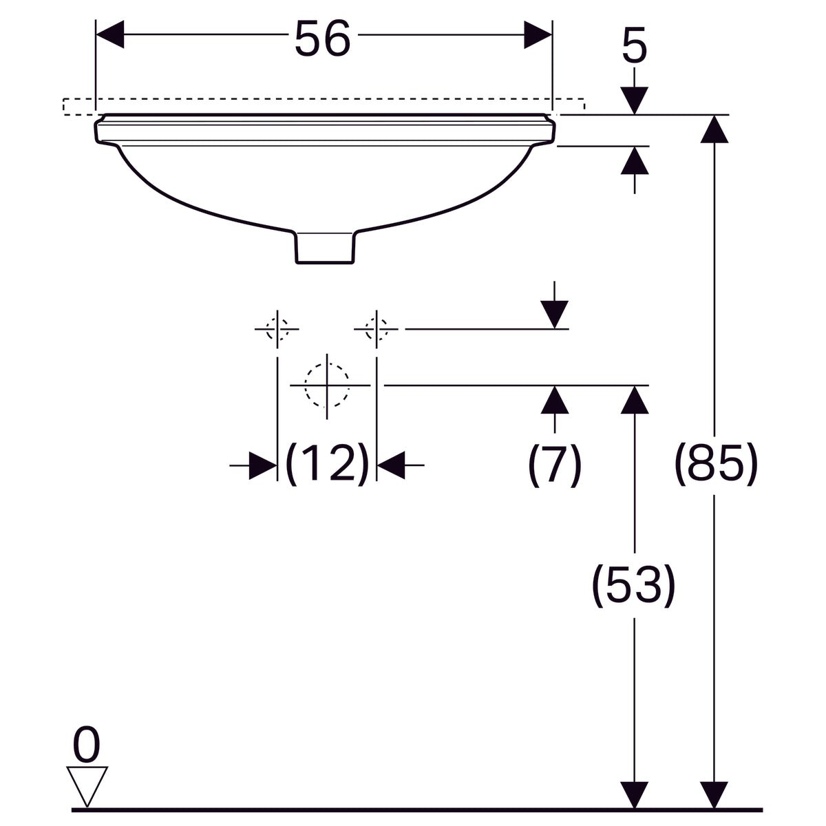 Pesuallas Geberit Variform Keratect 560x460x180 mm Tason Alle - KarelianStore
