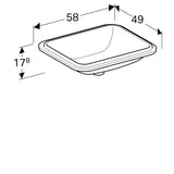 Pesuallas Geberit Variform Keratect 580x490x178 mm Tason Alle Ilman ylivuotoa - KarelianStore