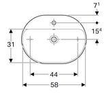 Pesuallas Geberit Variform Keratect 600x450x158 mm - KarelianStore