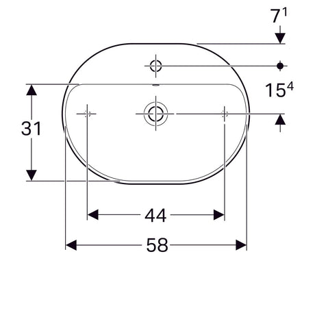 Pesuallas Geberit Variform Keratect 600x450x158 mm - KarelianStore