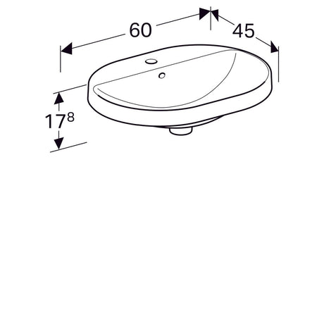 Pesuallas Geberit Variform Keratect 600x450x178 mm - KarelianStore