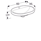 Pesuallas Geberit Variform Keratect 600x450x178 mm Ilman ylivuotoa - KarelianStore
