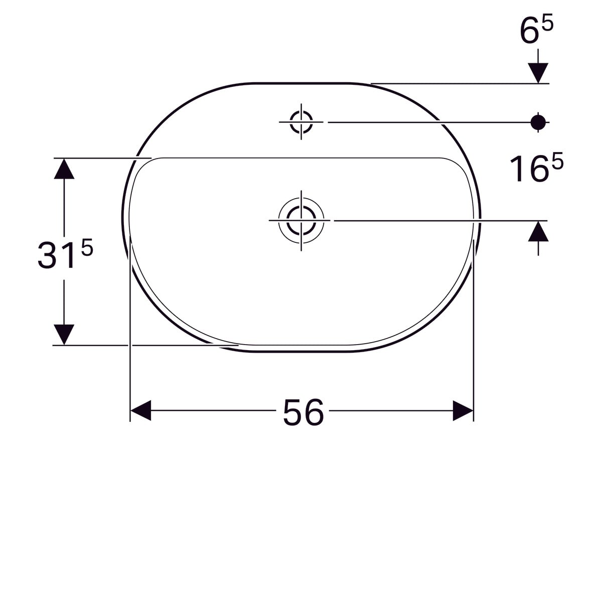 Pesuallas Geberit Variform Keratect 600x450x178 mm Ilman ylivuotoa - KarelianStore