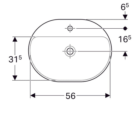 Pesuallas Geberit Variform Keratect 600x450x178 mm Ilman ylivuotoa - KarelianStore