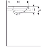 Pesuallas Geberit Variform Keratect 600x450x178 mm Ilman ylivuotoa - KarelianStore