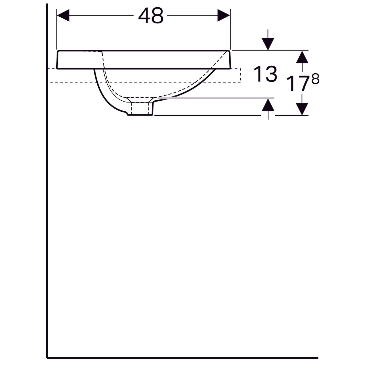 Pesuallas Geberit Variform Keratect 600x480x178 mm - KarelianStore