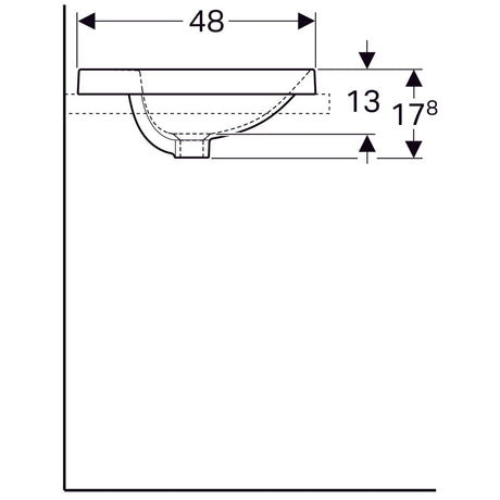 Pesuallas Geberit Variform Keratect 600x480x178 mm - KarelianStore
