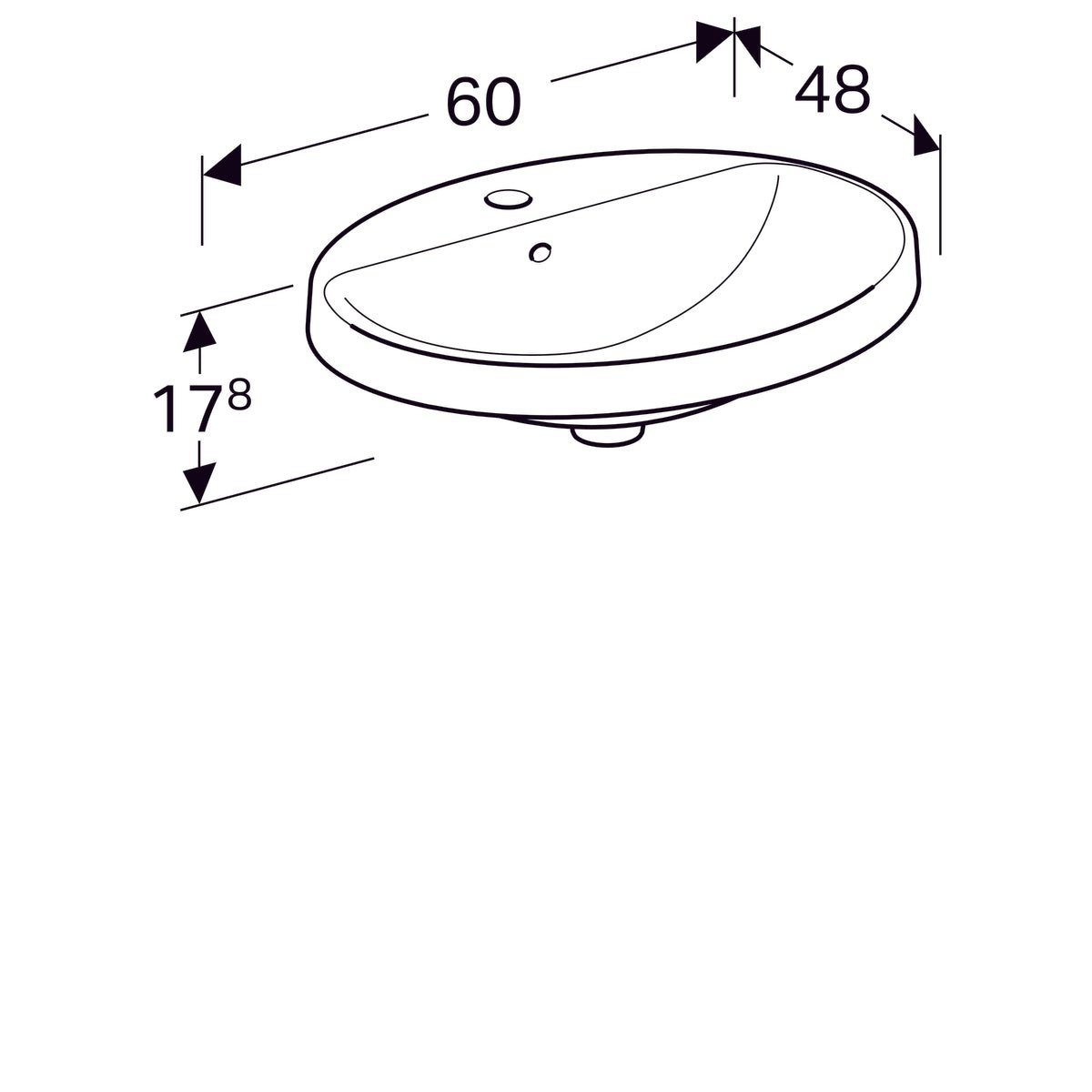 Pesuallas Geberit Variform Keratect 600x480x178 mm - KarelianStore
