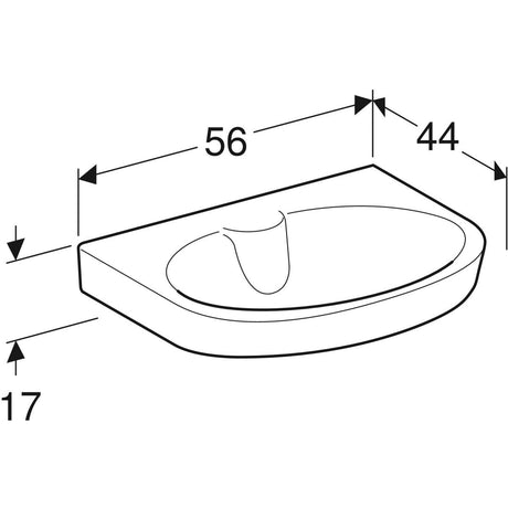 Pesuallas Ido Glow 560x440x170 mm Ilman hanareikää ja ylivuotoa - KarelianStore