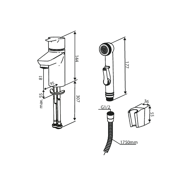 Pesuallashana Damixa Core Musta Bideesuihkulla 5903061 - KarelianStore