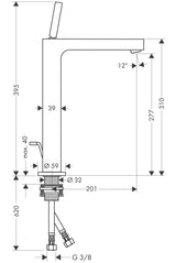 Pesuallashana Hansgrohe Axor Citterio 39020000 - KarelianStore