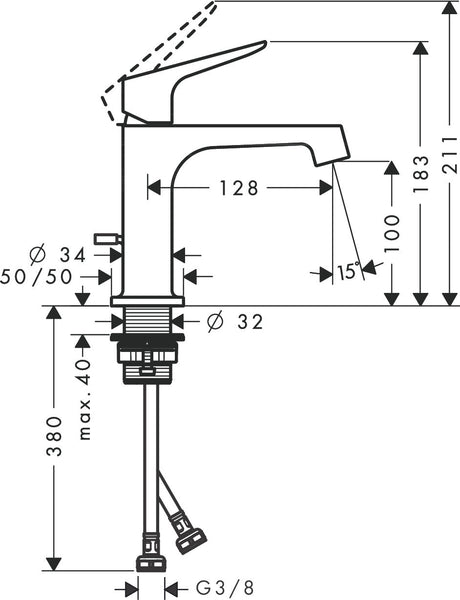 Pesuallashana Hansgrohe Axor Citterio M 100 34013000 - KarelianStore