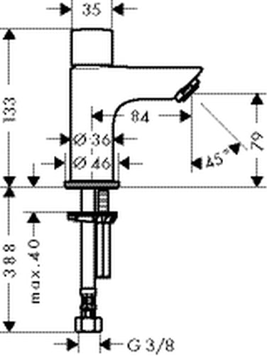 Pesuallashana Hansgrohe Logis 71220000 1 - ote Seinä - KarelianStore