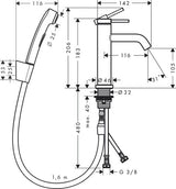 Pesuallashana Hansgrohe Tecturis 73211000 S110 Bideesuihkulla - KarelianStore