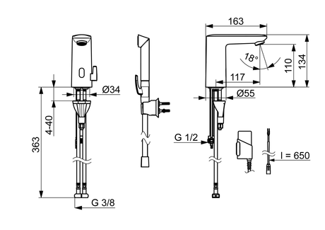 Pesuallashana Oras 9212FZ Electra 3V Bluetooth Bidee - suihkulla - KarelianStore