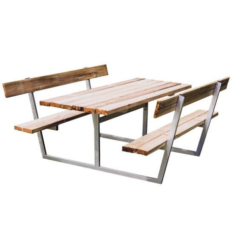 Picnic - pöytäsetti "FREJA", painekyllästetty puu ja galvanoitu runko, 175 x 180 cm HORTUS - KarelianStore
