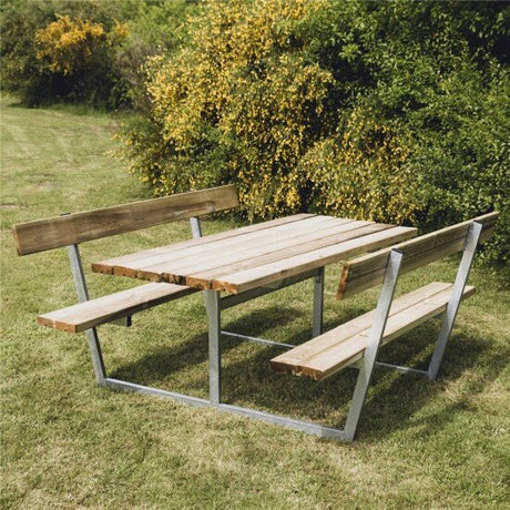Picnic - pöytäsetti "FREJA", painekyllästetty puu ja galvanoitu runko, 175 x 180 cm HORTUS - KarelianStore