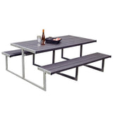 Picnic - pöytäsetti "NJORD", antrasiitti non - wood ja galvanoitu runko - KarelianStore