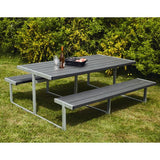 Picnic - pöytäsetti "NJORD", antrasiitti non - wood ja galvanoitu runko - KarelianStore