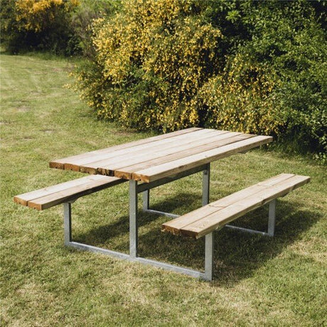 Picnic - pöytäsetti "YDUN", painekyllästetty puu ja galvanoitu runko, 175 x 140 cm HORTUS - KarelianStore