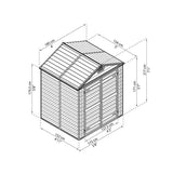 Pihavaja SKYLIGHT 2,8 m2 keskiyön harmaa Palram - Canopia - KarelianStore