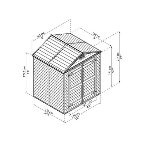 Pihavaja SKYLIGHT 2,8 m2 keskiyön harmaa Palram - Canopia - KarelianStore