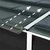 Pihavaja SKYLIGHT PENT 2,1 m2 keskiyön harmaa Palram - Canopia - KarelianStore