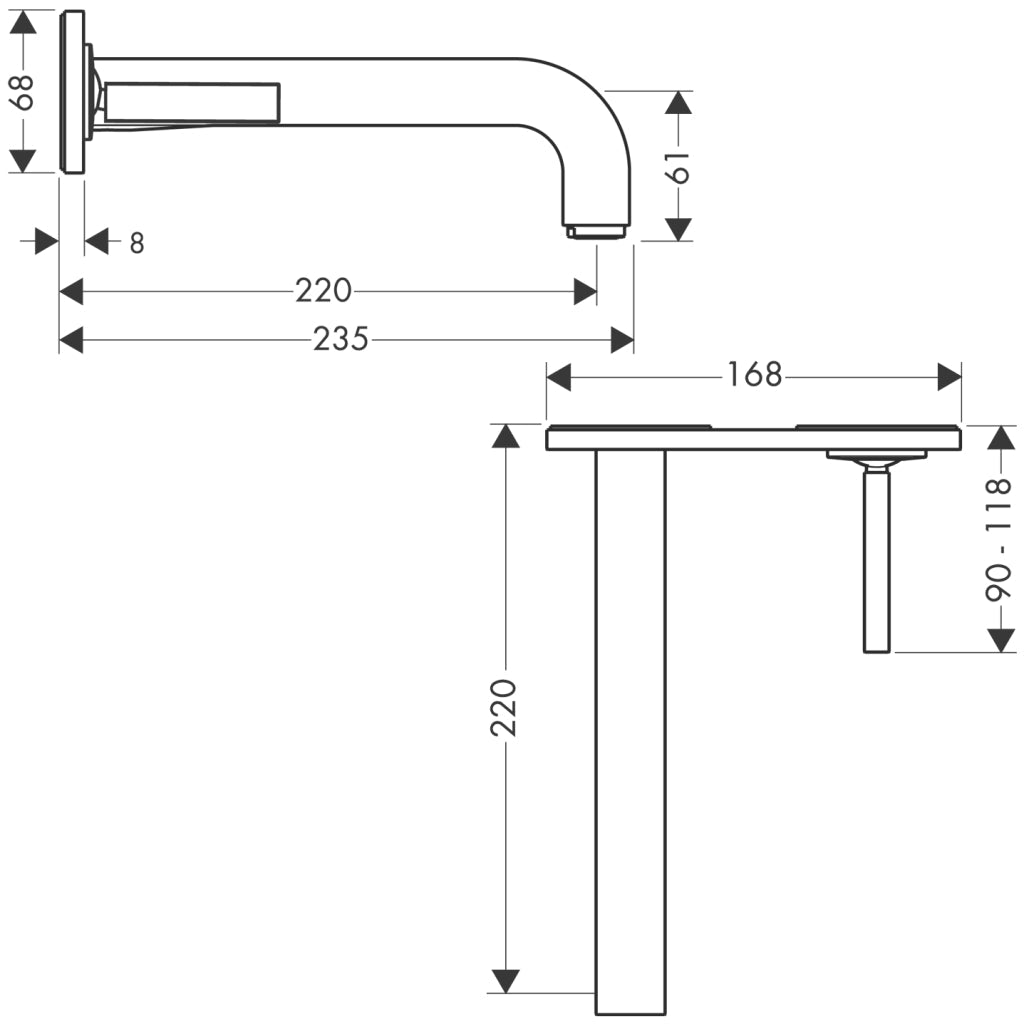 Piiloasennushanan Pintaosa Hansgrohe Axor Citterio 39115000 - KarelianStore