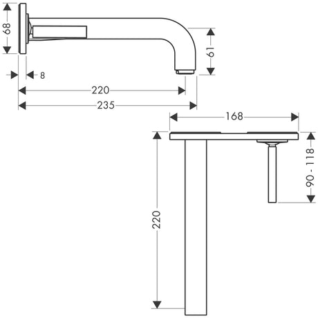 Piiloasennushanan Pintaosa Hansgrohe Axor Citterio 39115000 - KarelianStore