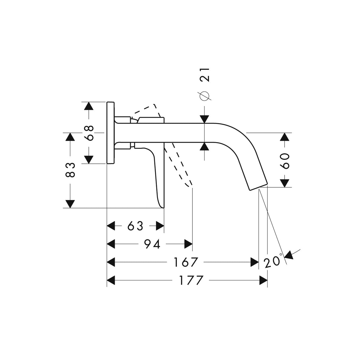 Piiloasennushanan Pintaosa Hansgrohe Axor Cittterio M 34112000 - KarelianStore