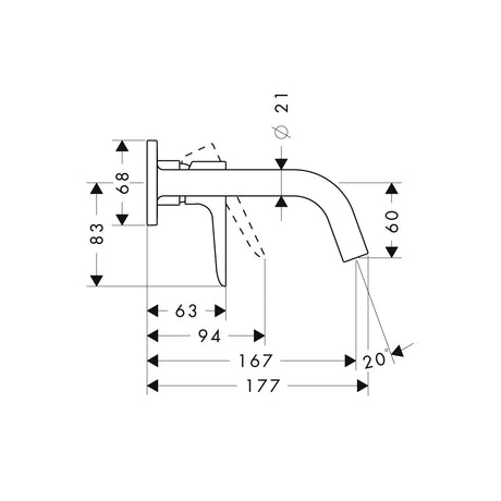 Piiloasennushanan Pintaosa Hansgrohe Axor Cittterio M 34112000 - KarelianStore
