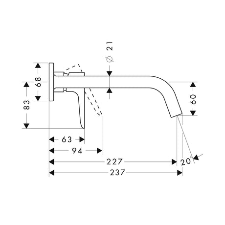 Piiloasennushanan Pintaosa Hansgrohe Axor Cittterio M 34115000 - KarelianStore