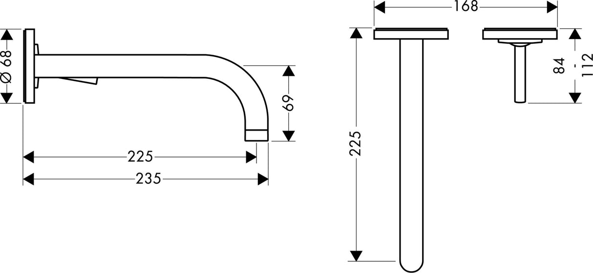 Piiloasennushanan Pintaosa Hansgrohe Axor UNO2 38116000 - KarelianStore
