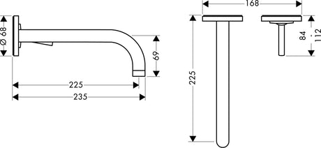Piiloasennushanan Pintaosa Hansgrohe Axor UNO2 38116000 - KarelianStore