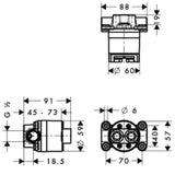 Piiloasennushanan Runko - osa Hansgrohe Axor Starck 10902180 - KarelianStore